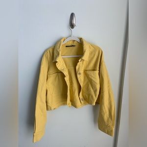 Zara Yellow Jean Jacket